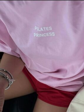 NWOT pilabarre Pilates Princess Pink Tee Oversized | XL